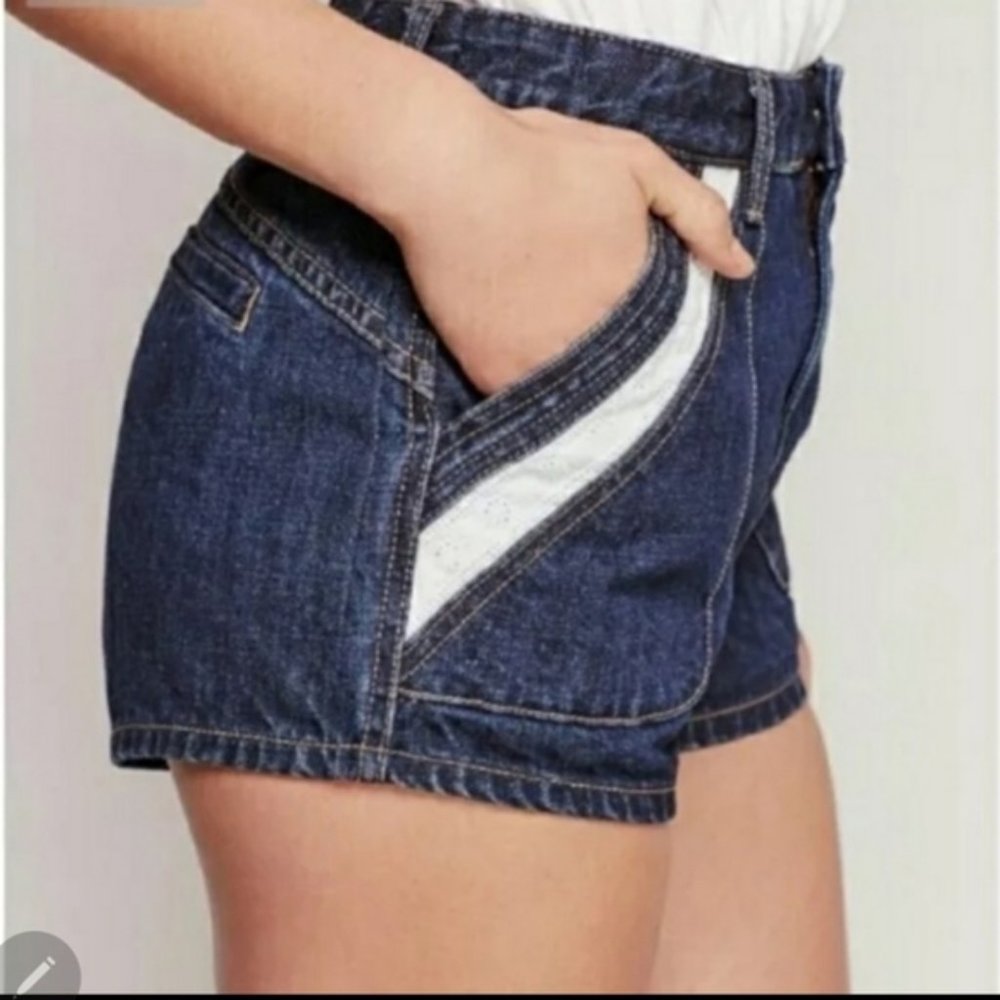 Free People High Rise Denim Shorts